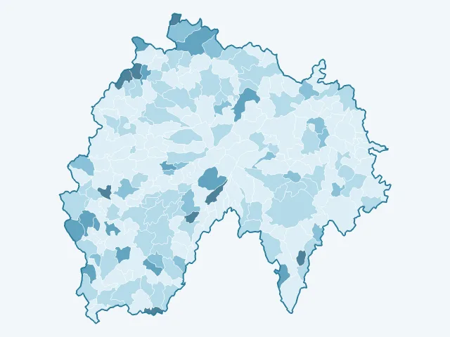 Carte du vote Philippe Poutou dans le Cantal (15)