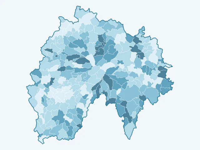 Carte du vote Valérie Pécresse dans le Cantal (15)