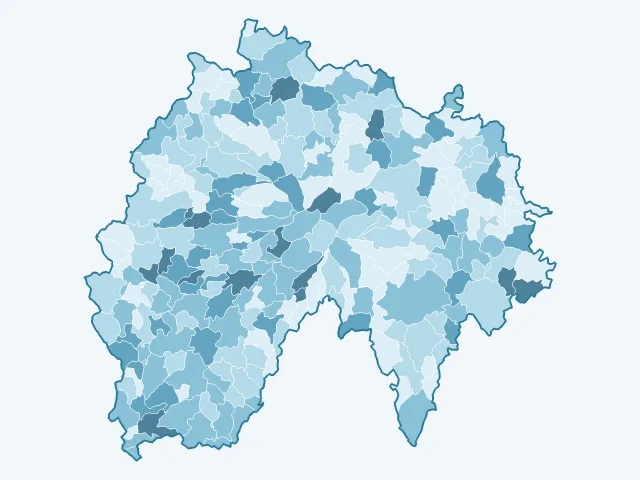 Carte du vote Yannick Jadot dans le Cantal (15)