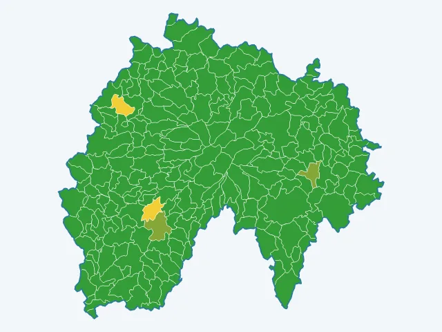 Carte de l'indice de tranquillité dans le Cantal (15)