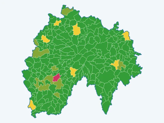 Carte des vols et dégradations dans le Cantal (15)