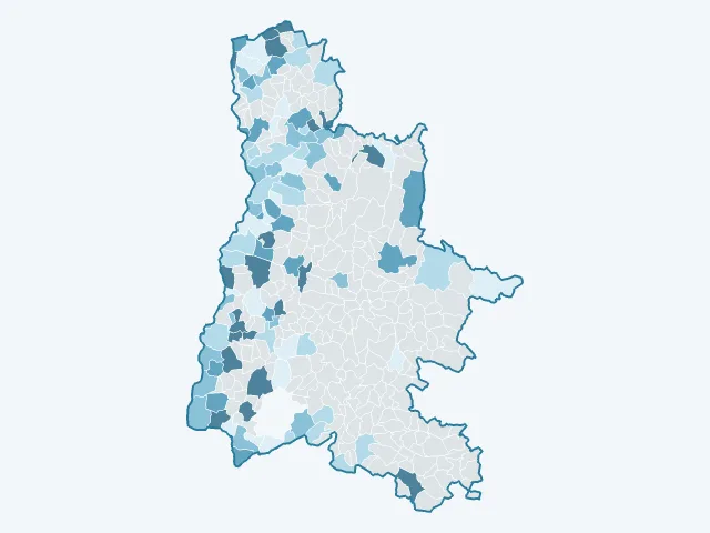 Carte de l'évolution des prix immobiliers dans la Drôme (26)