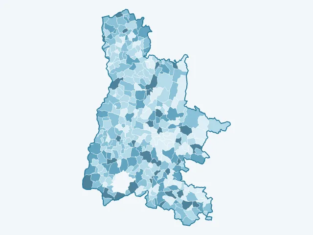Carte des logements vacants dans la Drôme (26)