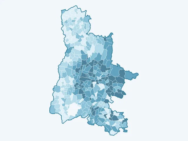 Carte du vote Jean-Luc Mélenchon dans la Drôme (26)