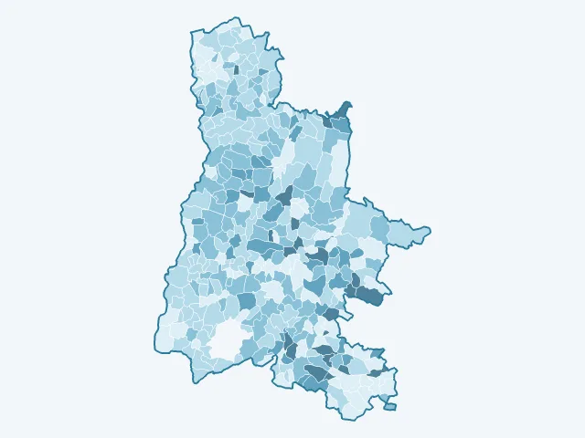 Carte du vote Yannick Jadot dans la Drôme (26)