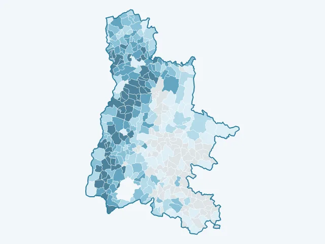 Carte du revenu moyen dans la Drôme (26)
