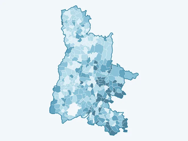 Carte du taux de chômage dans la Drôme (26)