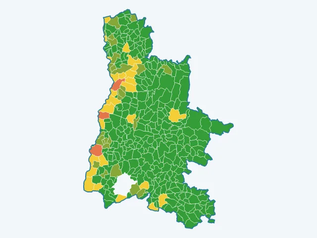 Carte de l'indice de tranquillité dans la Drôme (26)