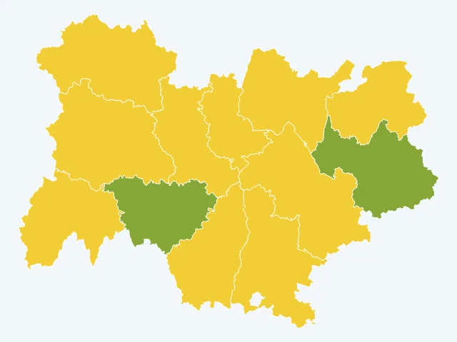 Carte de la satisfaction des habitants en Auvergne-Rhône-Alpes