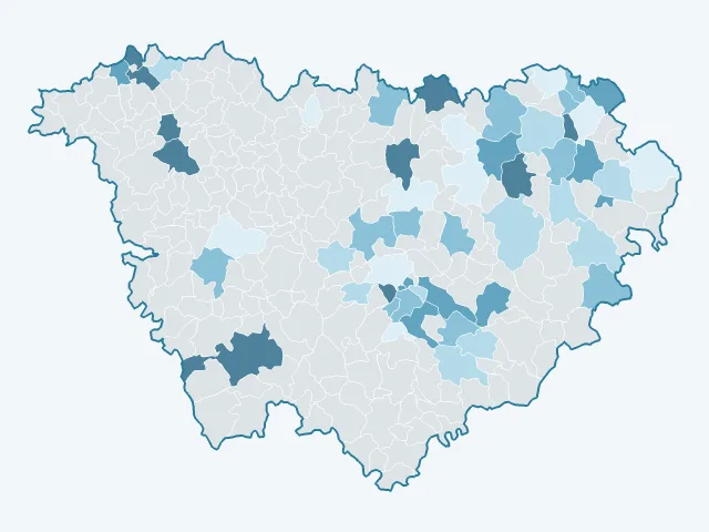 Carte de l'évolution des prix immobiliers dans la Haute-Loire (43)