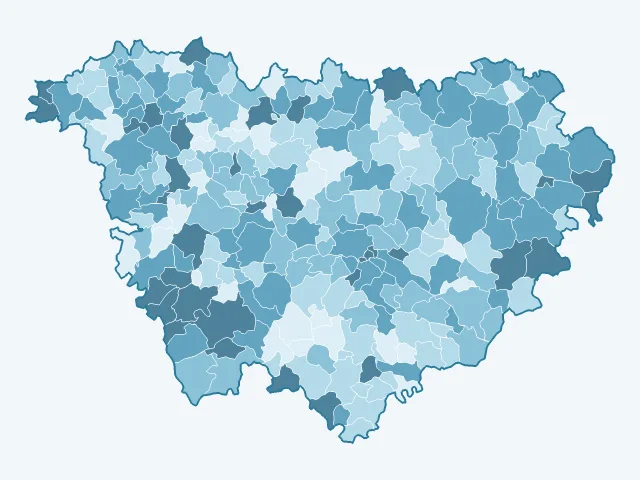 Carte du vote Emmanuel Macron dans la Haute-Loire (43)