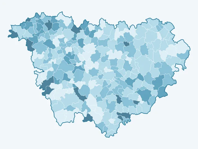 Carte du vote Fabien Roussel dans la Haute-Loire (43)