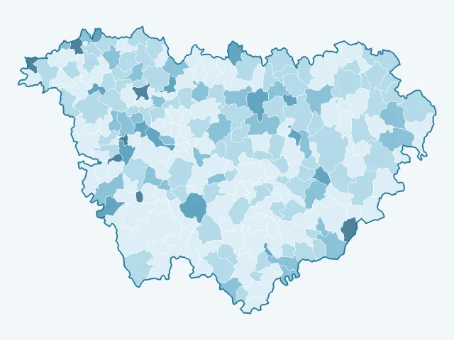 Carte du vote Philippe Poutou dans la Haute-Loire (43)
