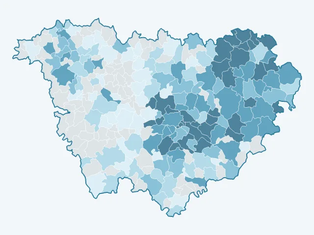 Carte des prix de l'immobilier dans la Haute-Loire (43)