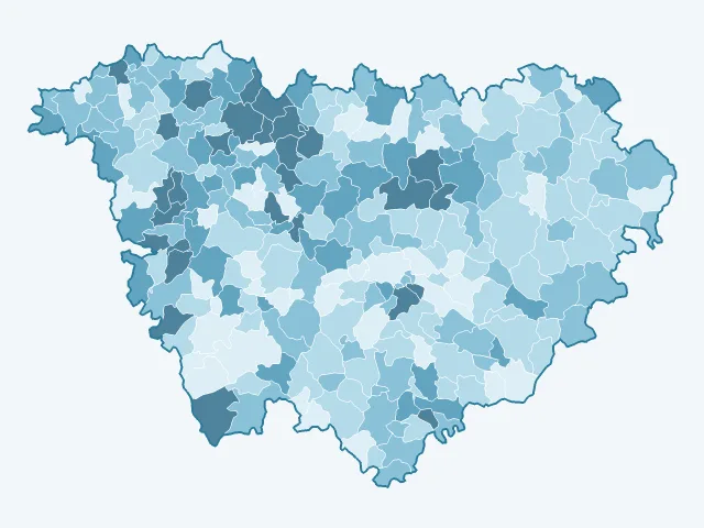 Carte du taux de chômage dans la Haute-Loire (43)