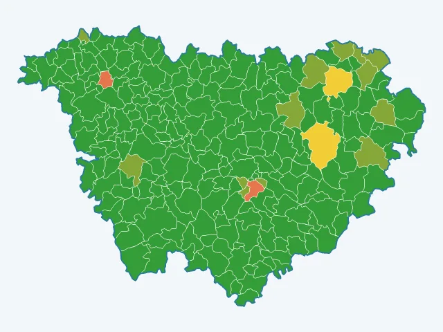 Carte de l'indice de tranquillité dans la Haute-Loire (43)