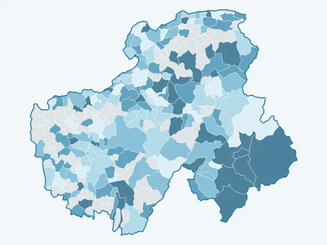 Carte de l'évolution des prix immobiliers dans la Haute-Savoie (74)