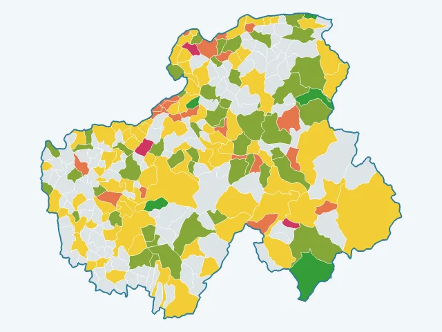 Carte de la satisfaction des habitants dans la Haute-Savoie (74)