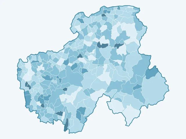 Carte du vote Anne Hidalgo dans la Haute-Savoie (74)