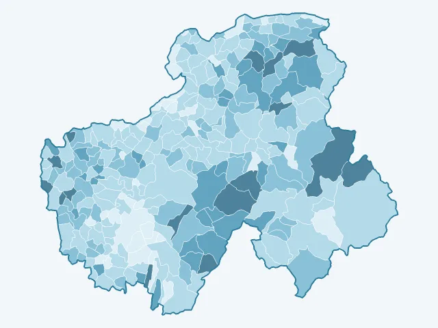 Carte du vote Jean Lassalle dans la Haute-Savoie (74)