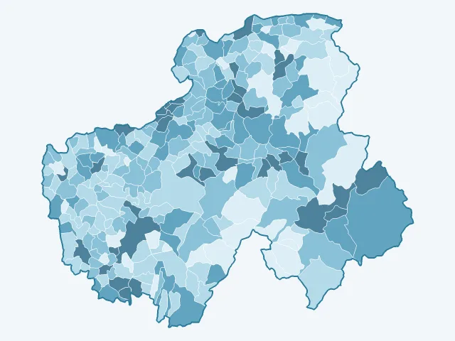 Carte du vote Jean-Luc Mélenchon dans la Haute-Savoie (74)