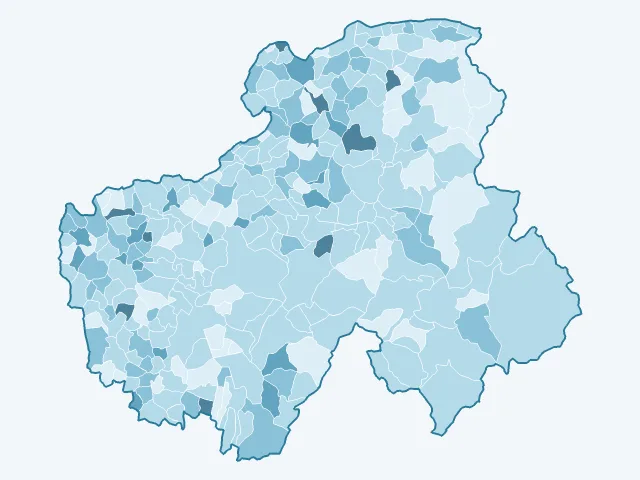 Carte du vote Philippe Poutou dans la Haute-Savoie (74)