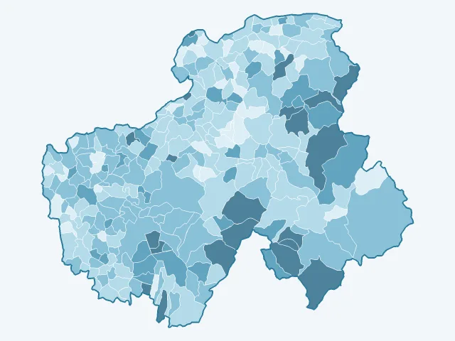 Carte du vote Valérie Pécresse dans la Haute-Savoie (74)