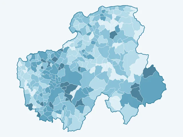 Carte du vote Yannick Jadot dans la Haute-Savoie (74)