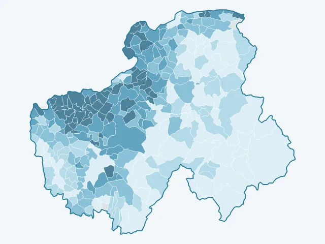 Carte du revenu moyen dans la Haute-Savoie (74)