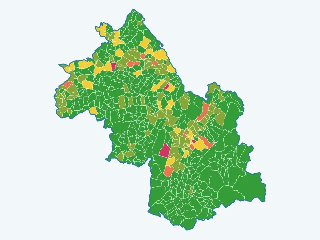 Carte des cambriolages dans l'Isère (38)