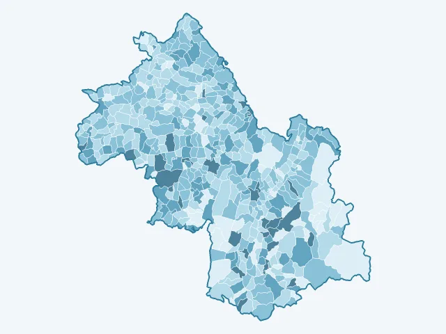 Carte des logements vacants dans l'Isère (38)