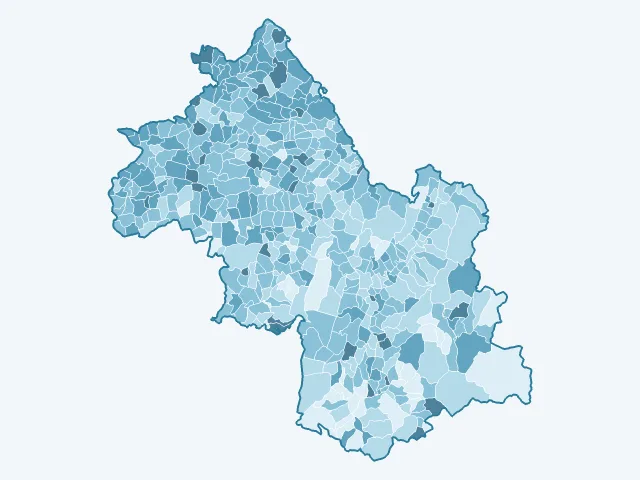 Carte du vote Éric Zemmour dans l'Isère (38)
