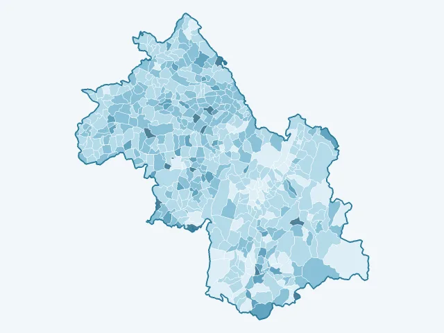 Carte du vote Nicolas Dupont-Aignan dans l'Isère (38)