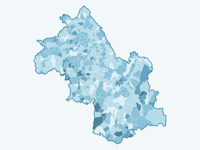 Carte du vote Valérie Pécresse dans l'Isère (38)