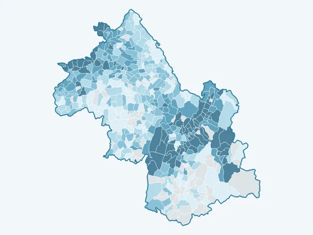 Carte des prix de l'immobilier dans l'Isère (38)