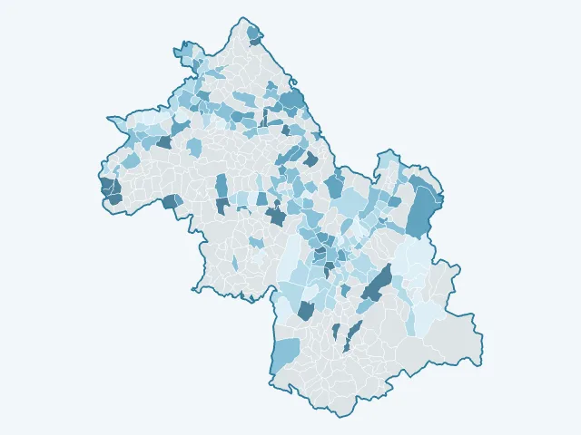 Carte du rendement locatif dans l'Isère (38)