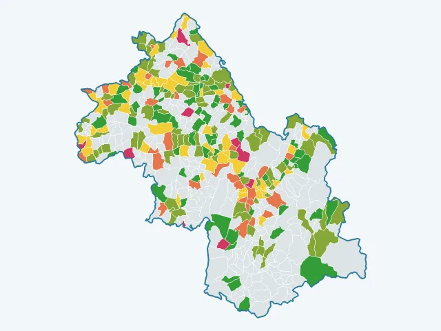 Carte du sentiment de sécurité dans l'Isère (38)
