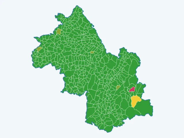 Carte des infractions liées aux stupéfiants dans l'Isère (38)