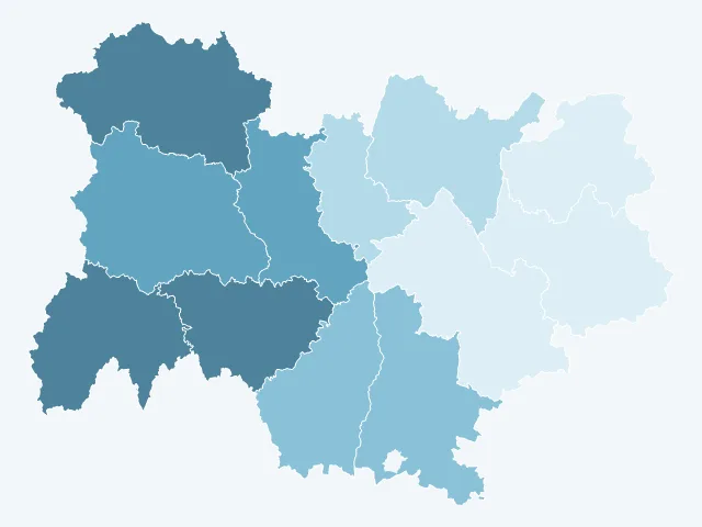 Carte des logements vacants en Auvergne-Rhône-Alpes