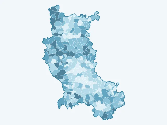 Carte des logements vacants dans la Loire (42)
