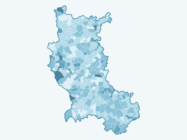 Carte du vote Anne Hidalgo dans la Loire (42)
