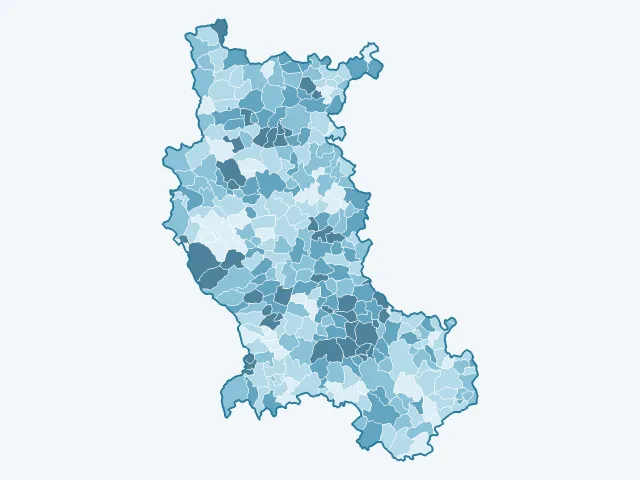 Carte du vote Emmanuel Macron dans la Loire (42)