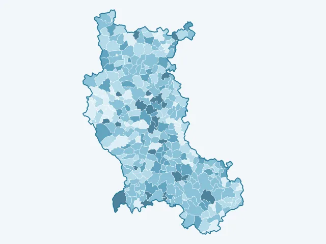 Carte du vote Éric Zemmour dans la Loire (42)