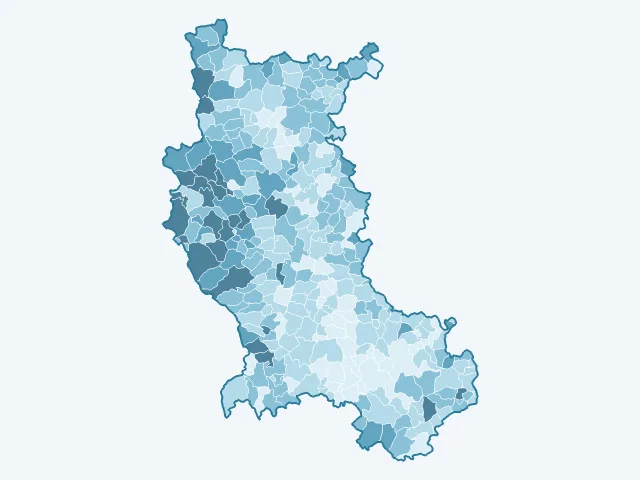 Carte du vote Jean Lassalle dans la Loire (42)