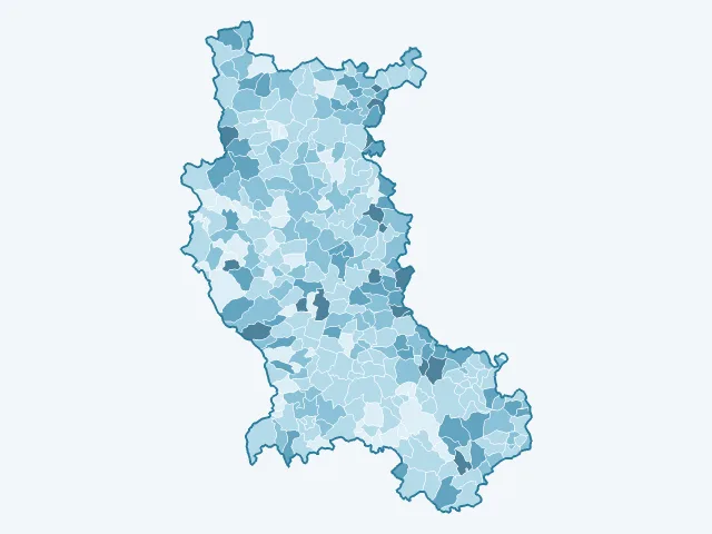 Carte du vote Nicolas Dupont-Aignan dans la Loire (42)