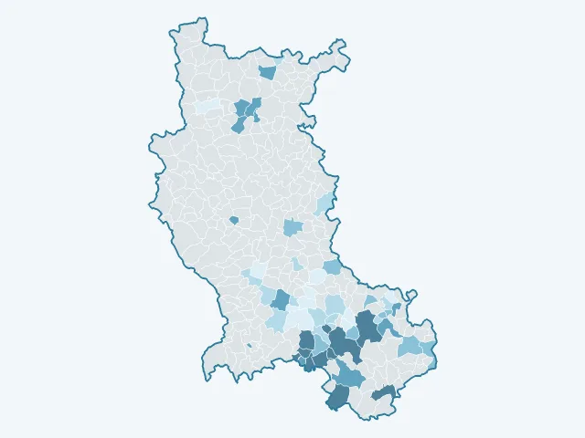 Carte du rendement locatif dans la Loire (42)