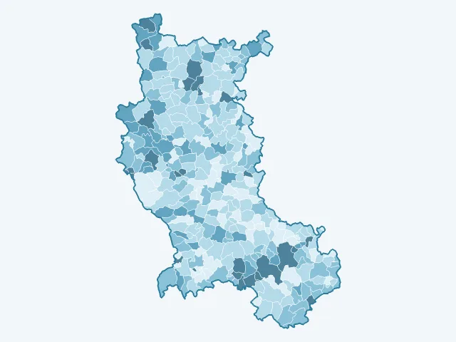Carte du taux de chômage dans la Loire (42)
