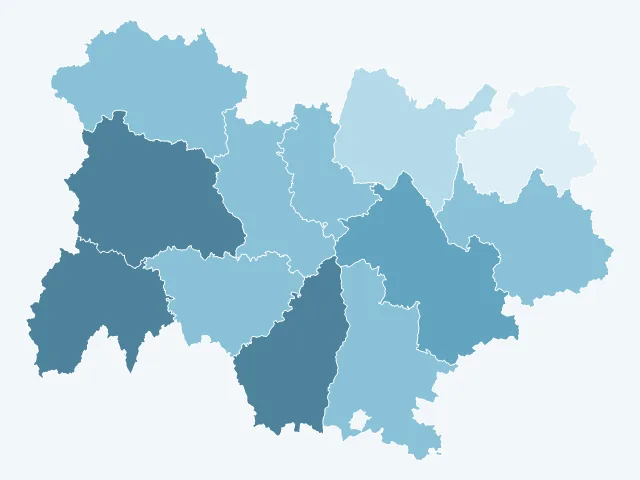 Carte du vote Anne Hidalgo en Auvergne-Rhône-Alpes