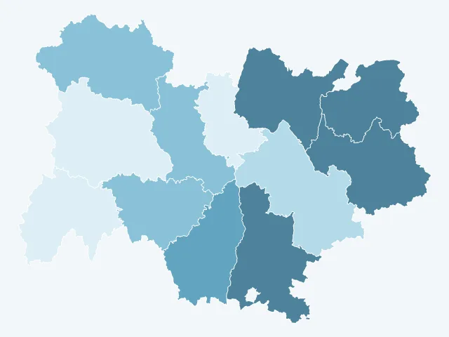 Carte du vote Nicolas Dupont-Aignan en Auvergne-Rhône-Alpes