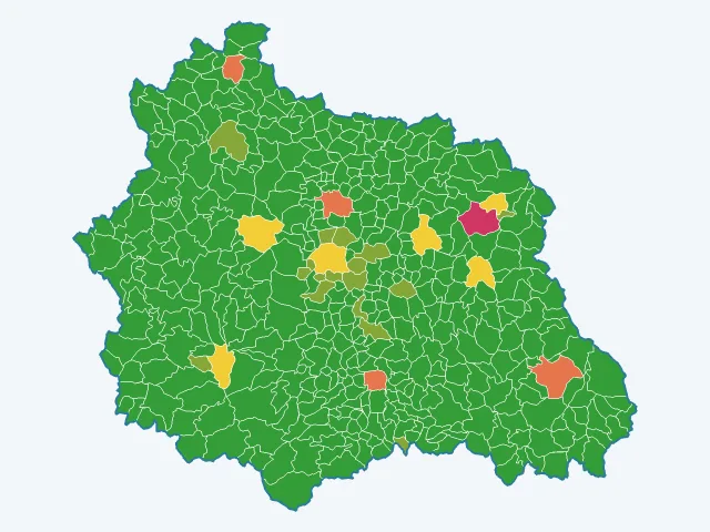 Carte des agressions physiques et sexuelles dans le Puy-de-Dôme (63)